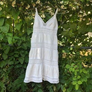 🦢BCBGMAXAZRIA White Crochet Dress🦢